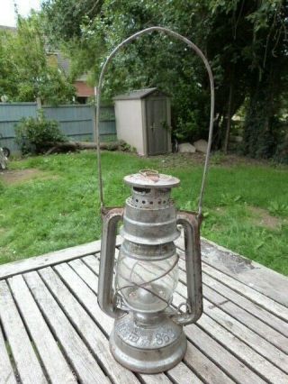 Vintage Metal/glass Storm Hurricane Paraffin Lantern Meva No 863 Czechoslavakia