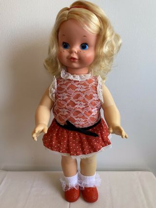 Vintage Chatty Cathy Doll Mattel 1964 Usa With Outfit & Shoes