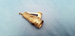 Antique Sterling Silver Cigar Cutter Fob