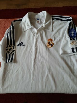 Vintage 2002/03 Adidas Real Madrid Centenary Home Football Shirt Medium