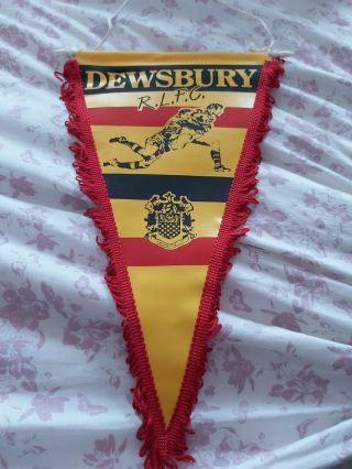 Vintage Dewsbury Rugby League Pennant Rare Old