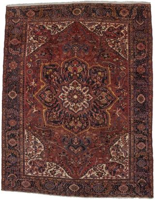 Antique Vintage Goravan Heriz 10x13 Geometric Oriental Area Rug Decor Carpet