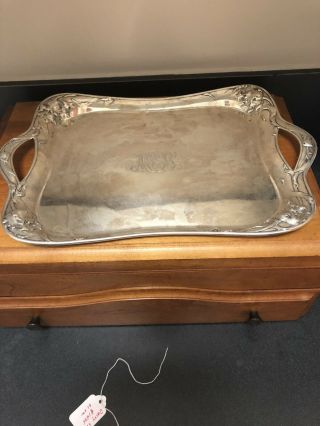Rare Art Nouveau Sterling Tray Theodore Starr 33.  1 Troy Oz