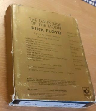 vintage UK 8 Track Tape Pink Floyd DARK SIDE OF THE MOON Harvest 1973 cassette 2