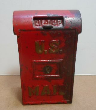 Vintage Cast Iron U.  S.  Mail Bank