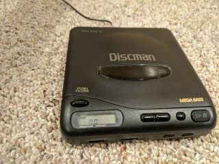 Vintage 1991 Sony Discman Cd Player D - 11 Includes Power Supply And Carrying Case