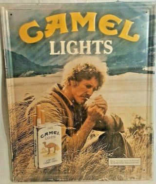 Camel Lights 1983 Metal Sign R.  J.  Reynolds Tobacco Company 12894 - 2 Vintage