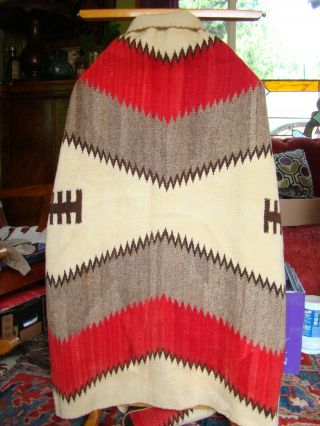 Antique Navajo Blanket Large Native American Weaving Rug 3