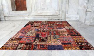 Handmade Vintage Kazakh Patchwork Decorative Carpet Area Rug 11 ' 6 
