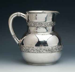 Vintage Tiffany & Co.  Sterling Silver Water Jug 7.  5 " Tall,  Old Marks
