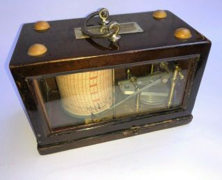 Antique Paris Barographe Barometere Marine Jules Richard Tool Machine