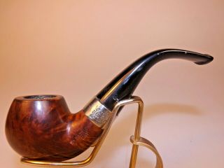 Peterson St.  Patrick’s Day “march 17,  2011” Bent Apple Briar Pipe Rubber Stem