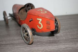 Antique France JEP 3 BUGATTI OPEN WHEEL RACER Tin Litho Wind Up Toy 3