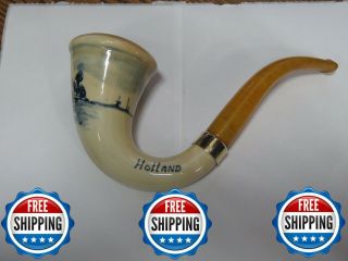 Vintage Goede Waagen Ceramic Tobacco Smoking Estate Pipe Made In Holland