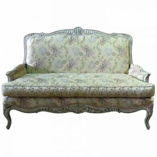 Creme Painted Comfortable French Louis Xv Style Sofa Settee Couch C1930s