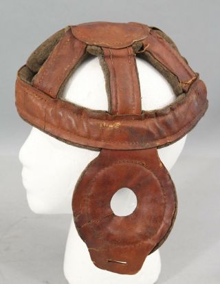 Rare Antique Draper & Maynard 6 - Spokes Leather Football Helmet,  Nr