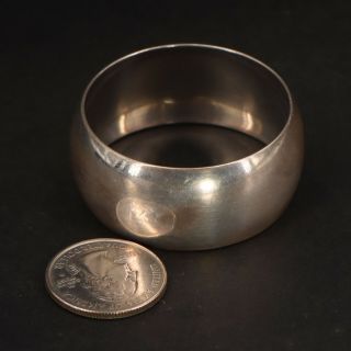 VTG Sterling Silver - Signed W Engraved Monogram Solid Napkin Ring - 19g 3