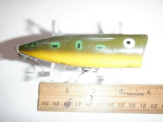 Vintage Heddon Chugger Spook Fishing Lure (frog Colored)