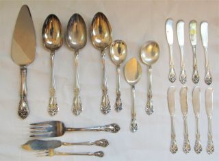 Chateau Rose By Alvin Sterling Silver Flatware Service For 8 50pcs C1336