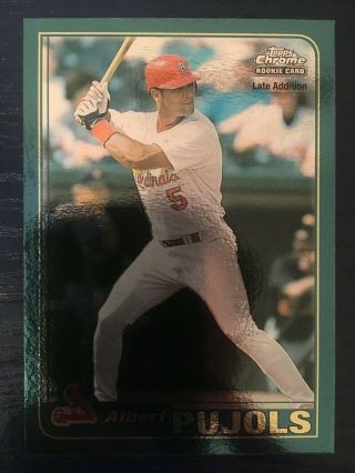 2001 Topps Chrome Albert Pujols Rookie Card 596 Late Edition Stunning Foil Rc
