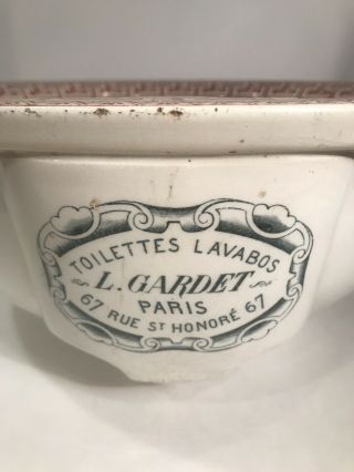Vintage/Antique Sink Bowl/ Dry Sink Paris Antique L.  Gardet Paris VERY RARE 2