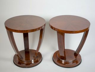 French Art Deco Side Table In The Manner Of Leleu Dominique Macassar