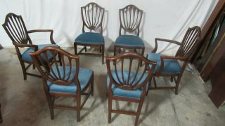 Ethan Allen Dining Room Chairs Mahogany Shield
