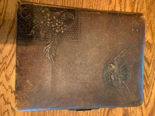Old Vintage Leather Photo Album With 55 Photos Like1’s Pictured.  Will Email More