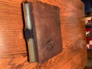Old Vintage leather photo album with 55 photos like1’s pictured.  Will email more 2
