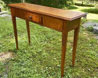 Vintage Curt Brown Solid Tiger Maple Kitchen Dining Room Server Sideboard Table