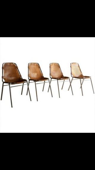 Charlotte Perriand Leather Chairs