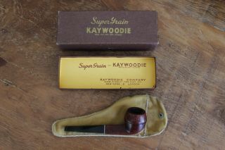 Vintage Kaywoodie Grain Estate Tobacco Pipe With Box 5107c