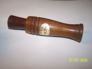 Vintage P.  S.  Olt Co.  Pekin,  Ill Wooden 66 Duck Call - Sound