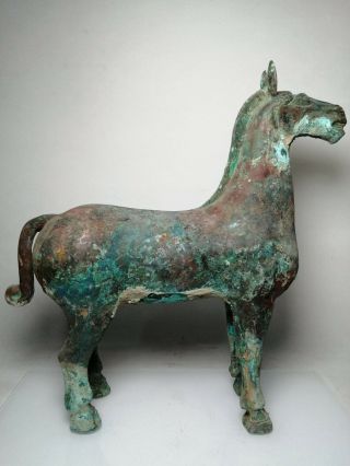 A Rare and LARGE Chinese Antique Zhou Dynasty Bronze Horse 2