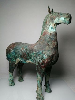 A Rare and LARGE Chinese Antique Zhou Dynasty Bronze Horse 3