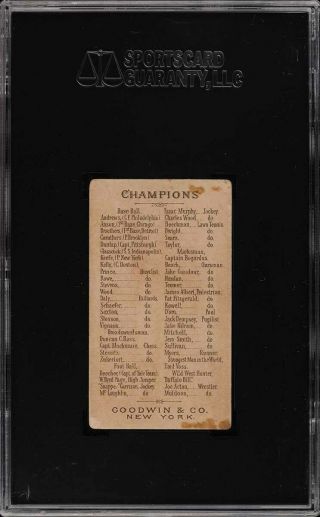 1888 N162 Goodwin Champions McLaughlin JOCKEY SGC 3 VG 2