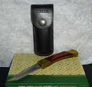 Vintage Schrade Usa Lb7 Hunting Knife With Case