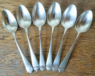 Lovely Vintage 1930 - 50s Matching Set Of 6 Sheffield Silver Plated Tea Spoons