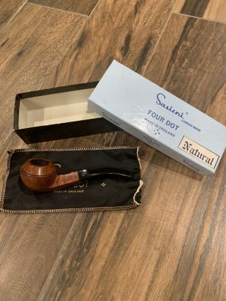 Sasieni Four Dot Natural Danzey - S Estate Pipe With Box And Sleeve