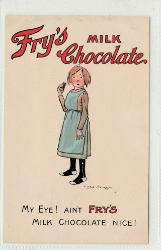 Vintage Postcards Advertising Card Frys Milk Chocolate