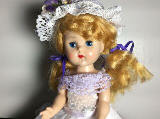Vintage Vogue Ginny Doll,  1950s,  Blonde,  Blue Eyes,  Later Vogue Tagged Gown