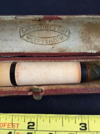Antique Amber & meerschaum Cigar Holder in CASE 4 2
