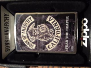 Rare Limited Edition Sons Of Anarchy Fear The Reaper Zippo Lighter