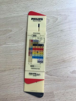 Vintage 1960s/70s Italian Philips Plastic Resistor Calculator,  Milan