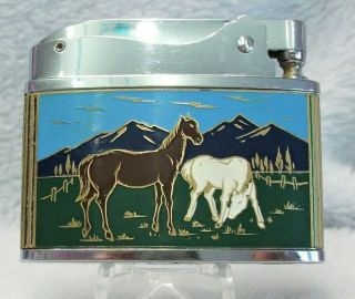 Vintage Country Of " Ireland " Colorful Flat Advertising Lighter Lqqk