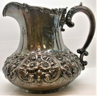 Dominick & Haff Sterling Repousse Water Pitcher 194,  31.  28 Oz