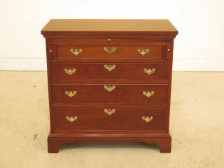 46666EC: CRAFTIQUE 4 Drawer Mahogany Bachelor ' s Chest w.  Pull Out Slide 2