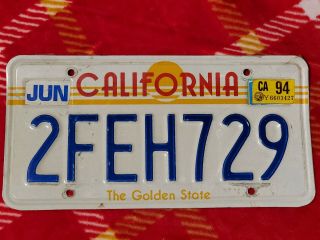 1980s California The Golden State Sunset License Plate Vintage -