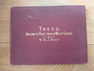 Vintage Book " Trees And How To Paint Them In Water Colours W.  H.  J.  Boot.  1883