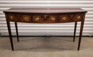Hickory Chair Co Inlaid Federal Mahogany Console Table